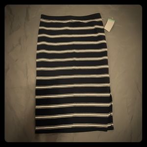 Striped pencil skirt